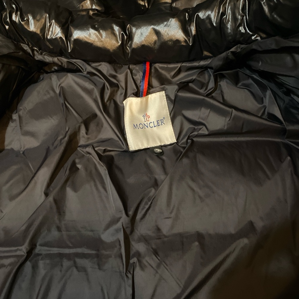 Moncler Glossy Black Puffer Jacket with Hood - Picture 3 of 3